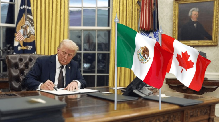 Trump Mantiene Aranceles a México y Canadá A pesar de Caída en Cruces Fronterizos