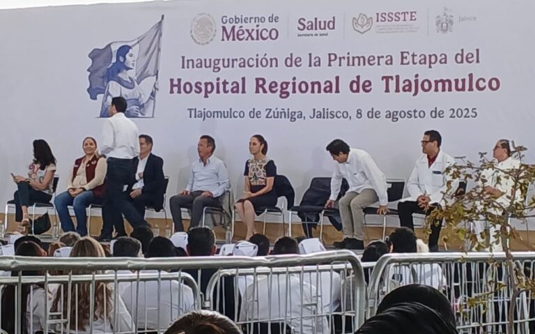 Claudia Sheinbaum inaugura en Jalisco la primera etapa del nuevo Hospital Regional de Tlajomulco