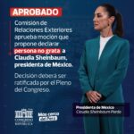 Congreso peruano avanza en polémica moción contra Claudia Sheinbaum