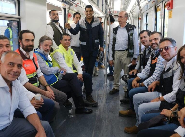 Avanza la Línea 4: Lemus y Federación supervisan recorrido completo