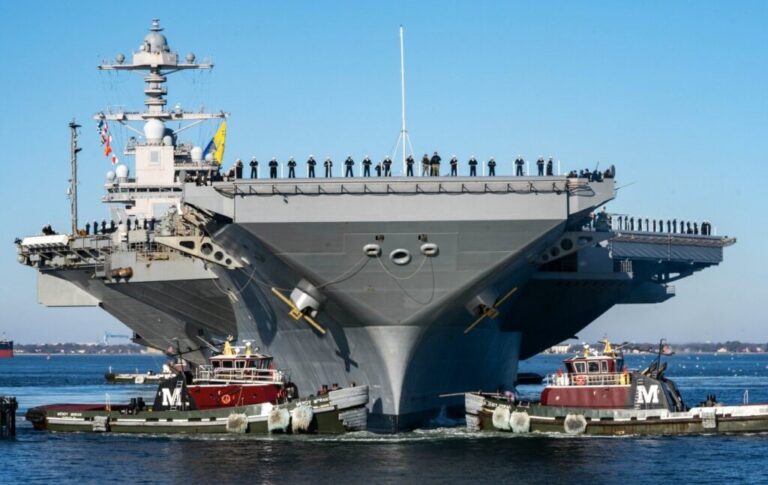 Washington activa fase clave de la Operación Lanza del Sur con el portaaviones Gerald R. Ford