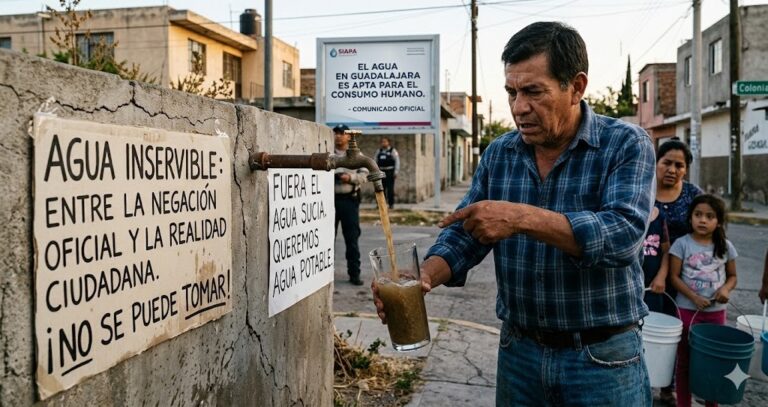 Agua inservible: entre la negación oficial y la realidad ciudadana