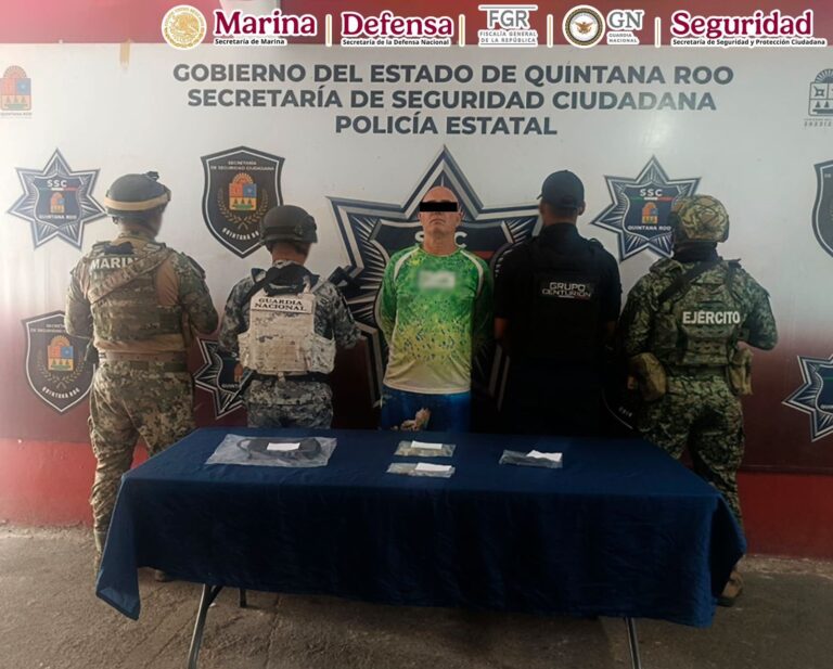 Aseguran en Cancún a presunto operador de red criminal con orden de extradición