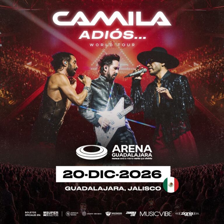 Camila prepara una emotiva despedida en Guadalajara con su “Adiós World Tour 2026”