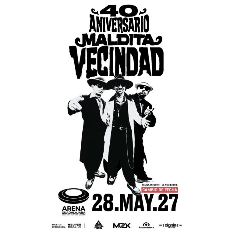 Posponen concierto de Maldita Vecindad en Guadalajara; anuncian nueva fecha para mayo de 2027