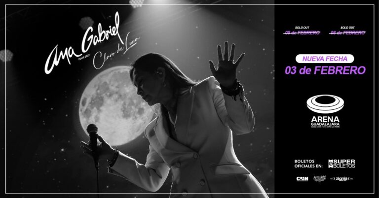 Ana Gabriel arrancará su gira “Claro de Luna” con tres conciertos en Guadalajara