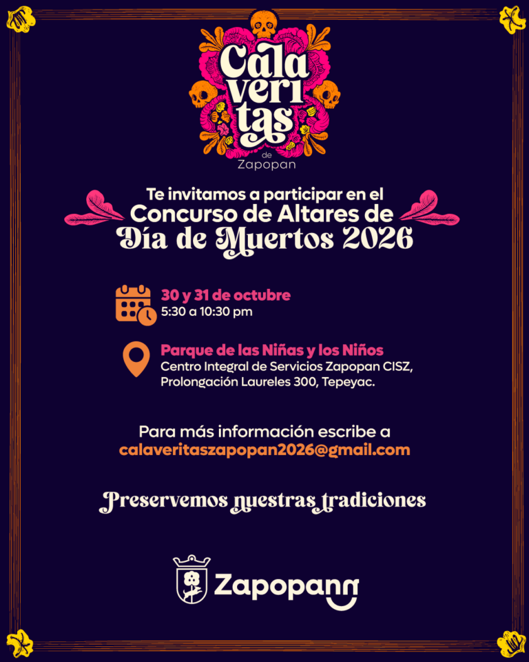 Festival Calaveritas 2026 llenará de tradición y color el Parque de las Niñas y los Niños en Zapopan